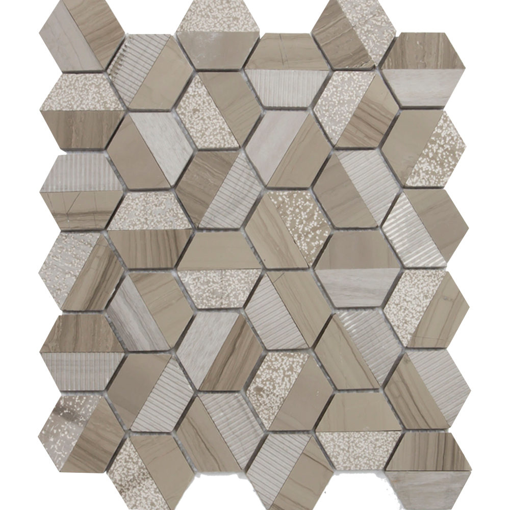 MSFACEHH-B01: Stone Mosaic Tile; (26.0x30.0)cm