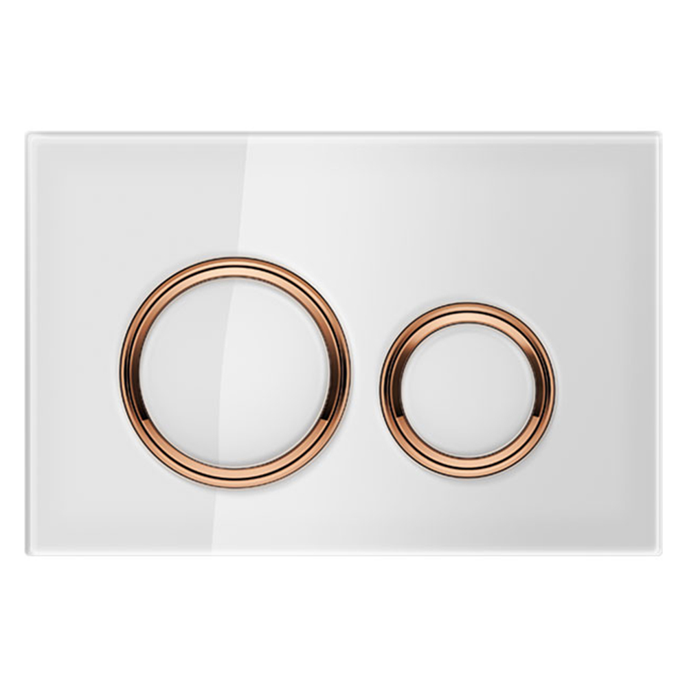 Geberit: Actuator Plate, Sigma21 For Dual Flush- Red Gold: White