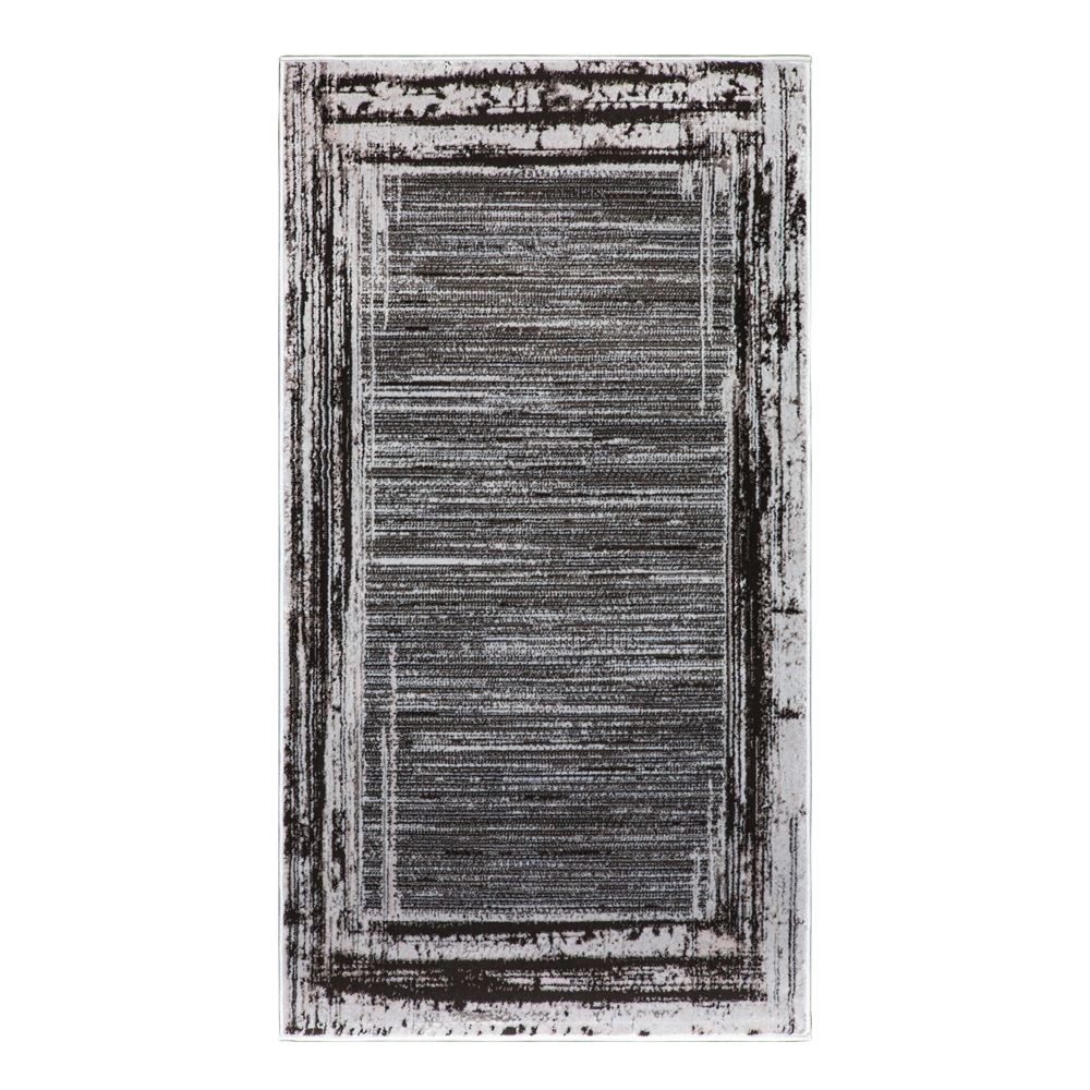 Grand: Almira Abstract Rectangle Pattern Carpet  Rug, (80x150)cm, Grey