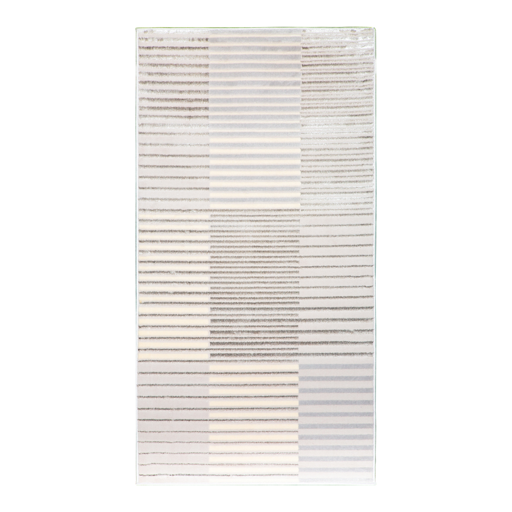 Grand: Almira Abstract Geometric Art Carpet  Rug, (80x150)cm, Grey