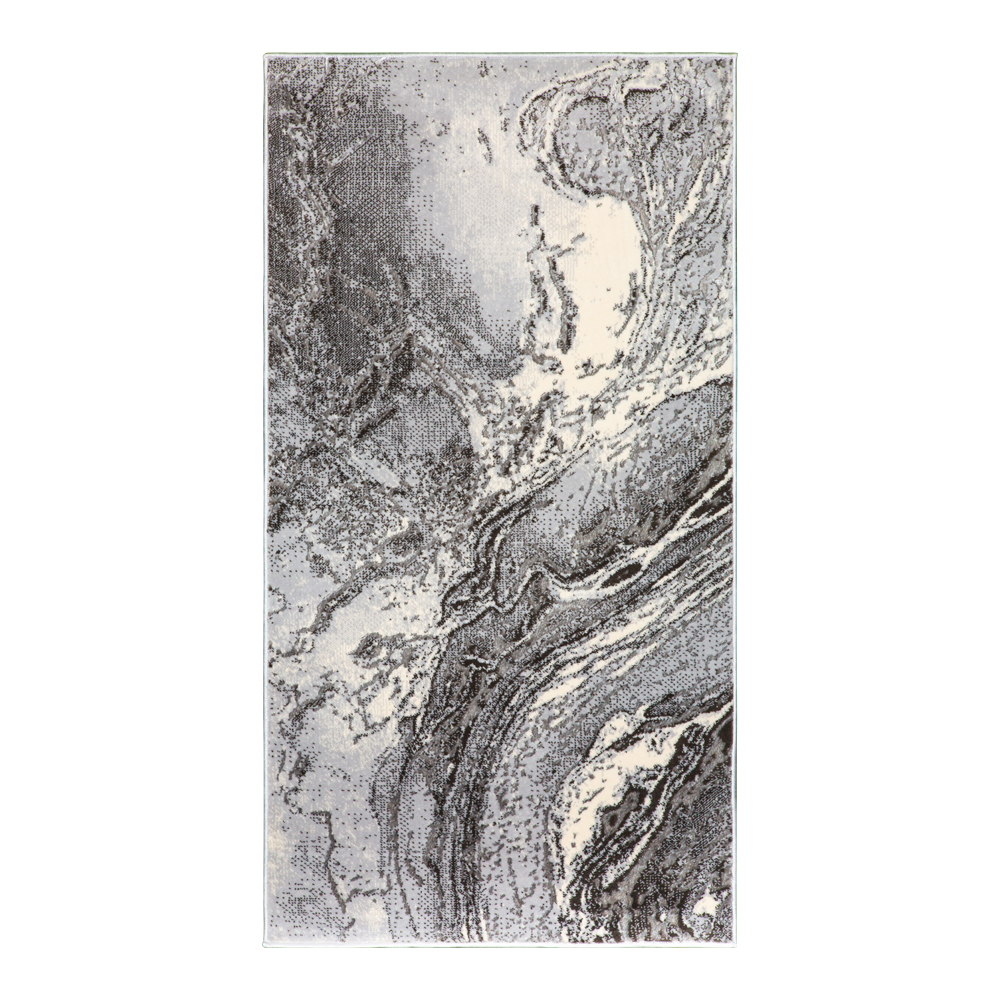 Grand: Almira Abstract Pattern Carpet  Rug, (80x150)cm, Grey