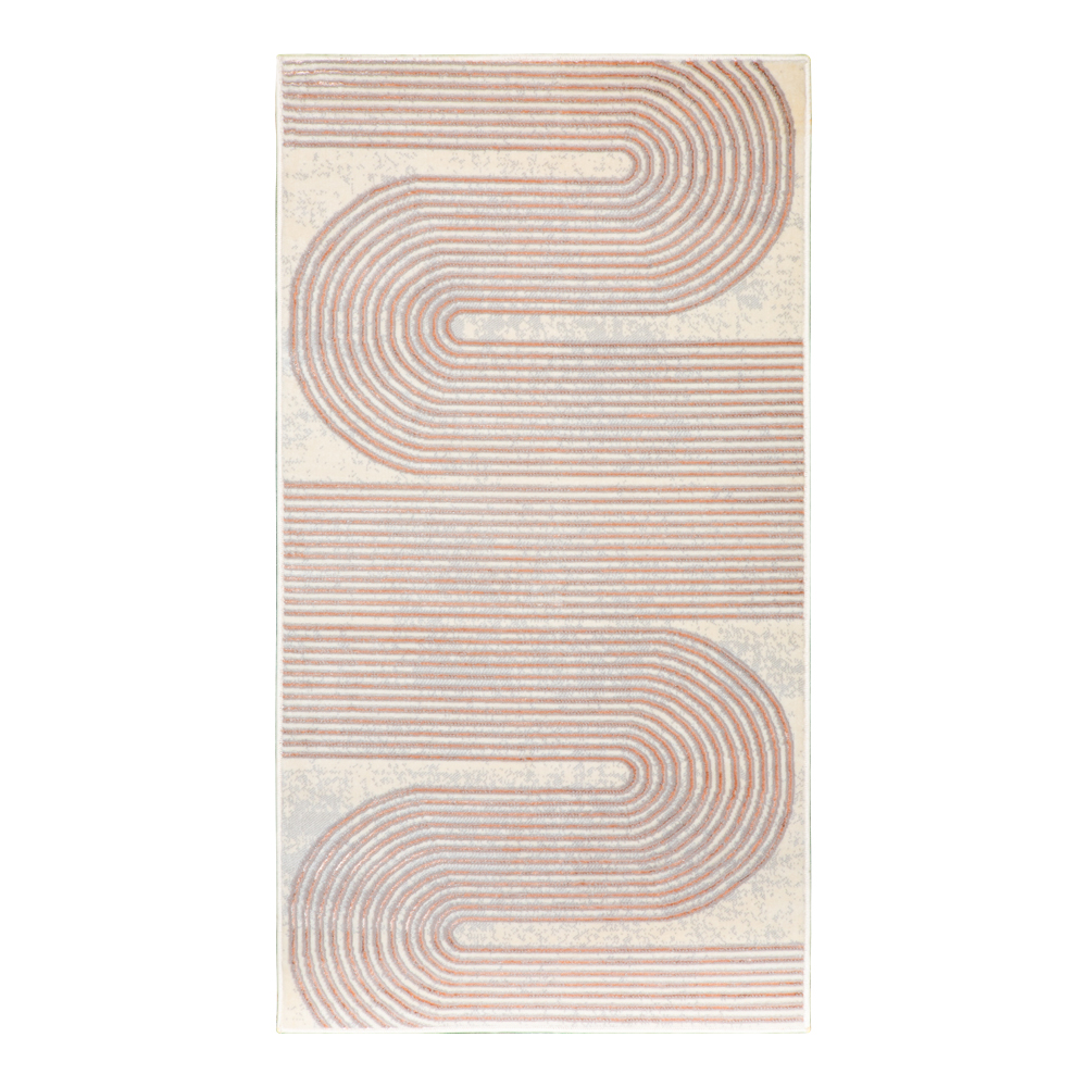 Grand: Almira Modern Arch Pattern Carpet  Rug, (80x150)cm, Grey/Brown