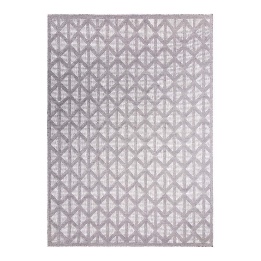 Grand: Newport Chevron Diamond Pattern Carpet Rug, (80x150)cm, Grey
