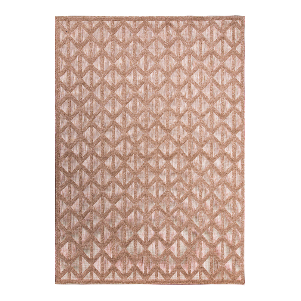 Grand: Newport Chevron Diamond Pattern Carpet Rug, (80x150)cm, Brown