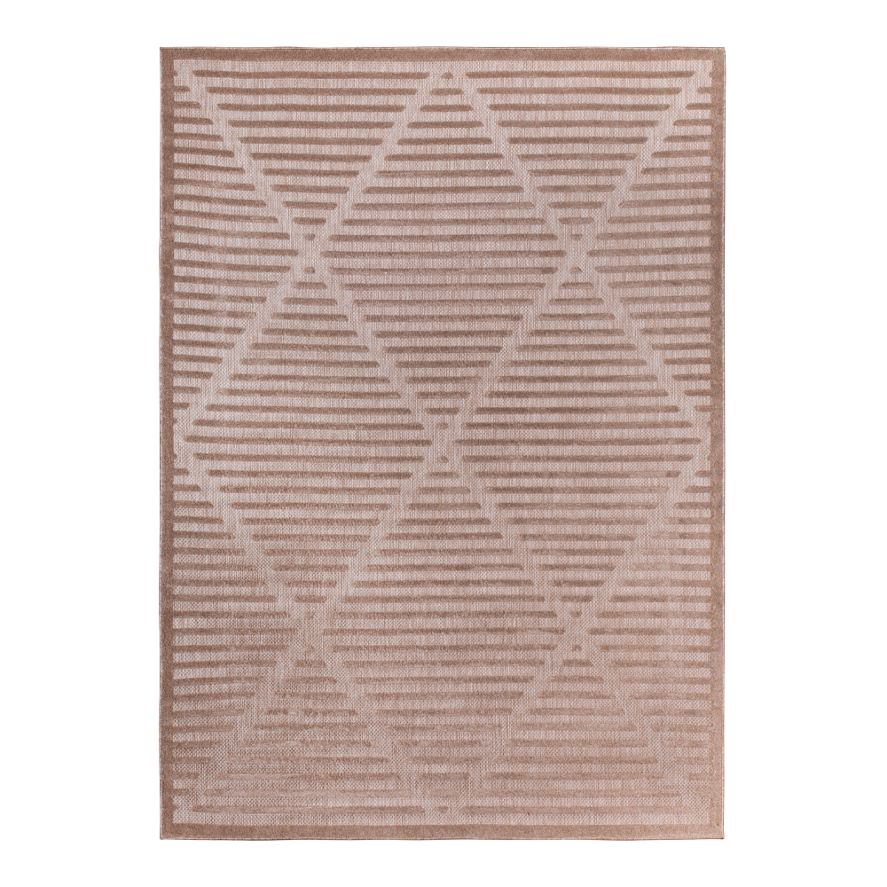 Grand: Newport Geometric Diamond Pattern Carpet Rug, (80x150)cm, Brown