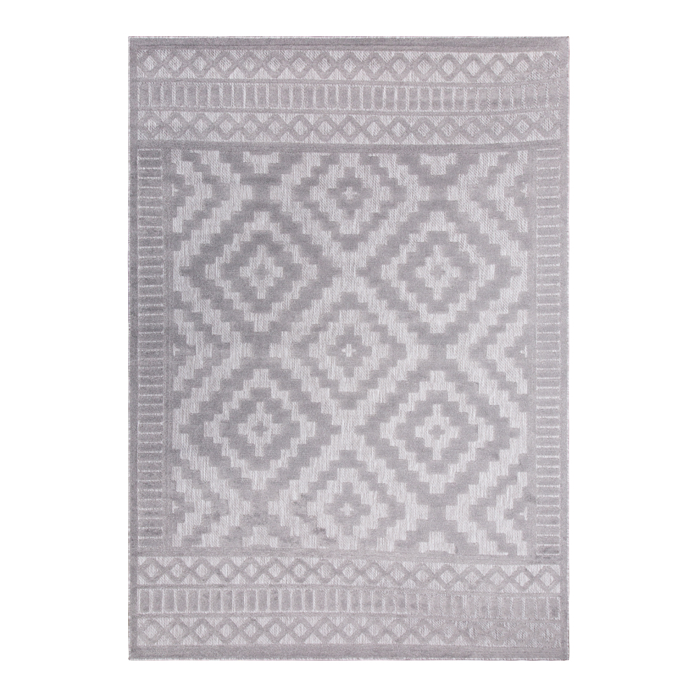 Grand: Newport Trellis Pattern Carpet Rug, (200x290)cm, Grey