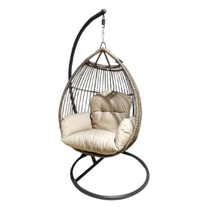 Garden Swing Basket With Cushion; (90x60x118)cm