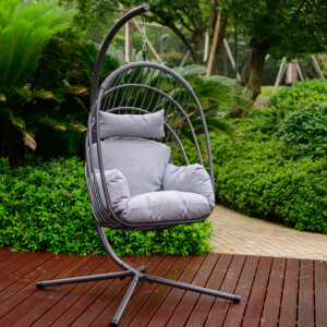 Garden Swing Basket With Cushion; (82x80x110)cm