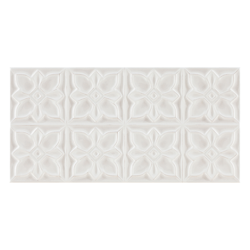 Essential Relieve Helms Blanco: Ceramic Tile; (25.0x50.0)cm