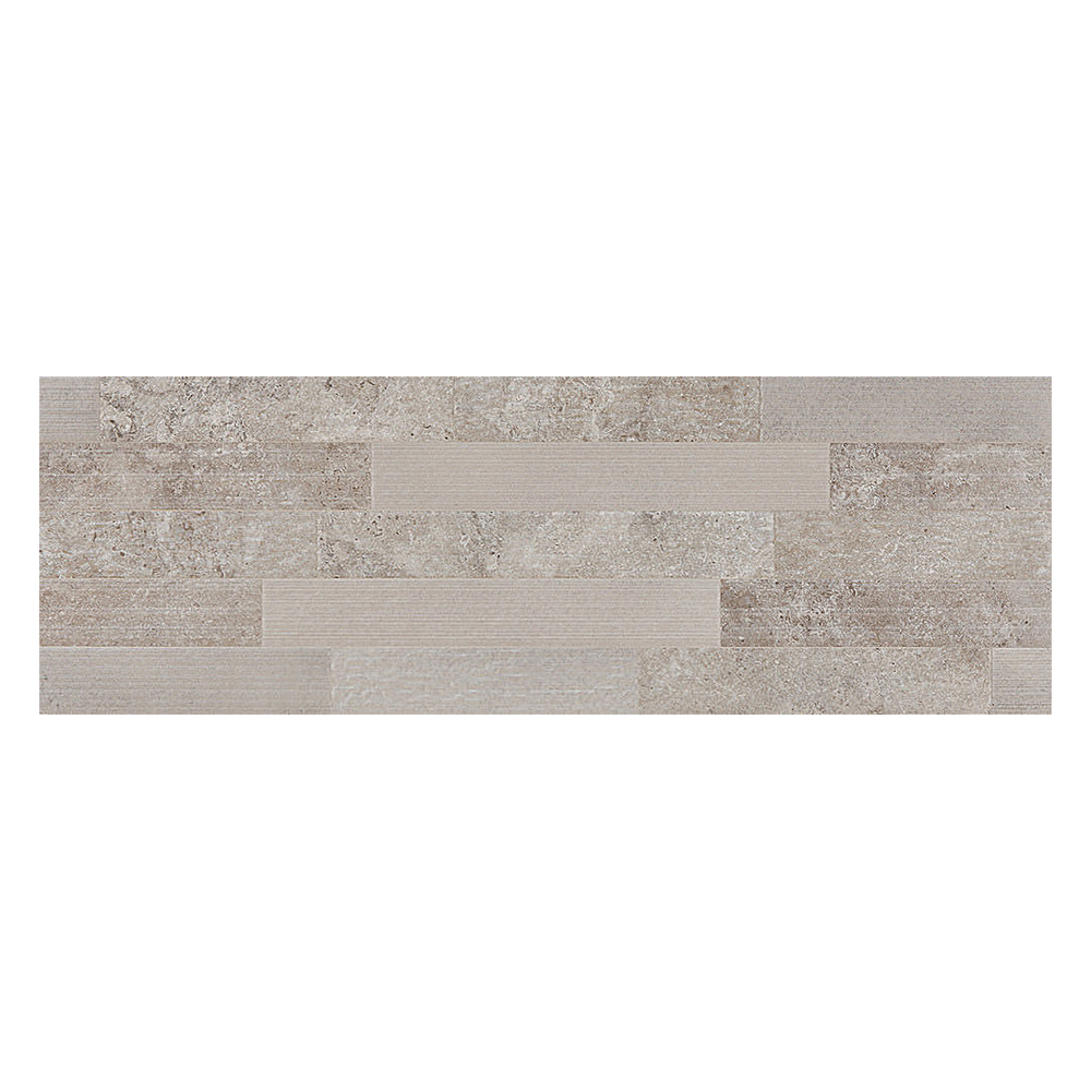 Essential Relieve Meru Ceniza: Ceramic Tile; (30.0x90.0)cm