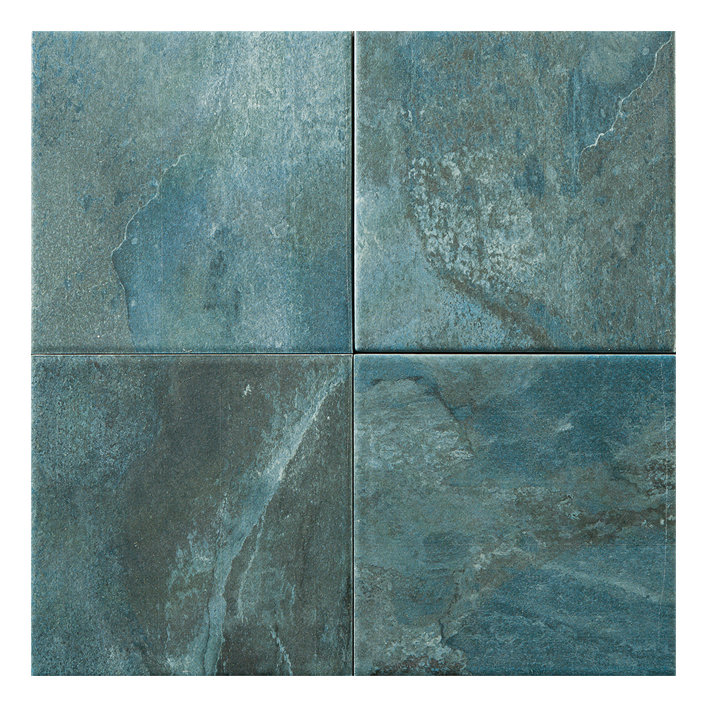 Slate Way Ocean: Matt Porcelain Tile; (15.0x15.0)cm