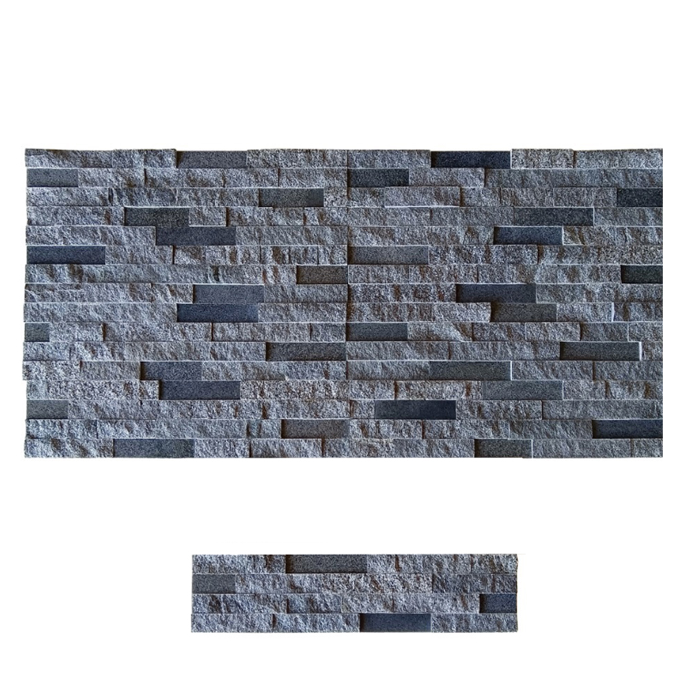 ZF654PN: Stone Mosaic Tile; (15.0x60.0), Dark Grey