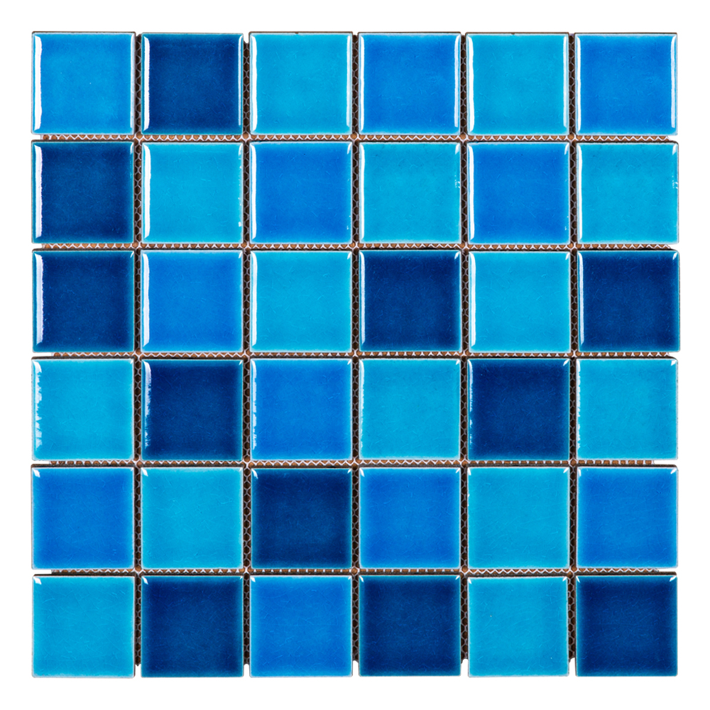 3330+3324+3326 : Porcelain Mosaic Tile; (30.0x30.0)cm, Blue