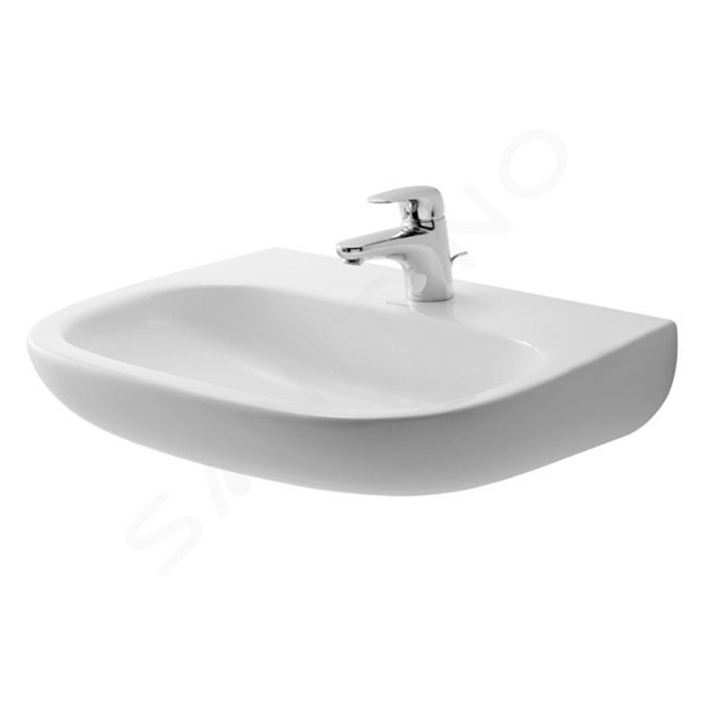 Duravit: D-Code Med Washbasin With Tap Platform And Tap Hole; 55cm, White
