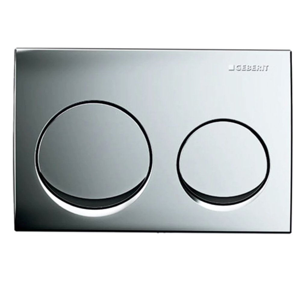 Geberit: Actuator Plate For Dual Flush, Alpha 20, Bright Chrome Platted
