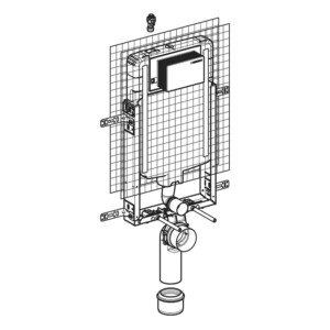 Geberit: Alpha Kombifix Concealed Cistern for Wall Hung; 8cm WC