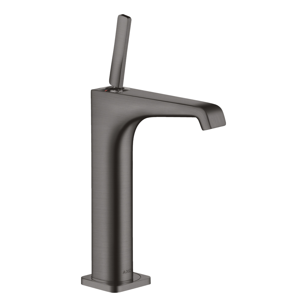 Axor Citterio E 190: Highriser Basin Mixer; Single Lever W/out Pull-Rod; Brushed Black Chrome