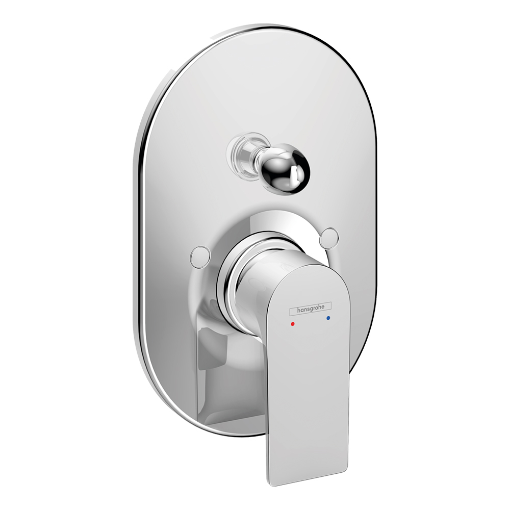 Hansgrohe: Rebris E: 4-Way Finish Set For Concealed Bath Mixer, Chrome Plated