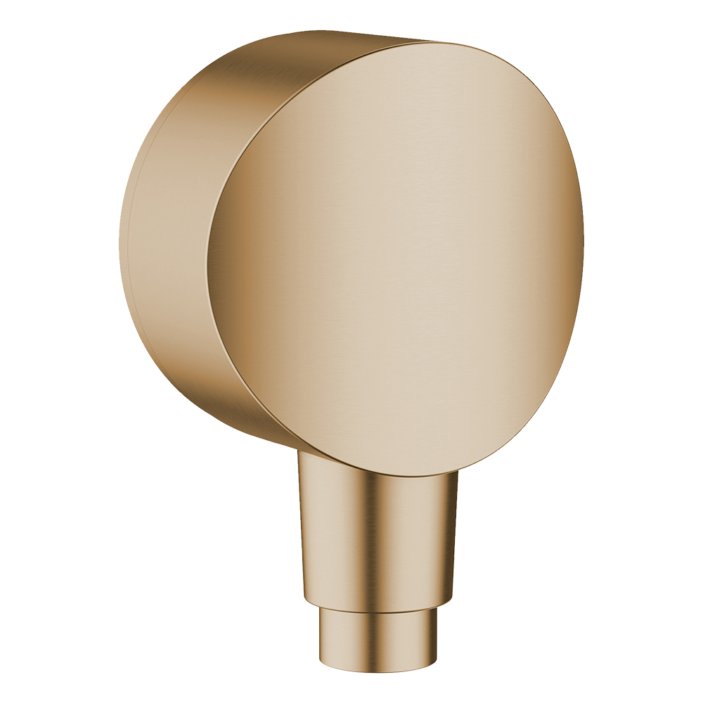 Hansgrohe Fixfit S DN15: Wall Outlet With Non-Return Valve, Brushed Bronze