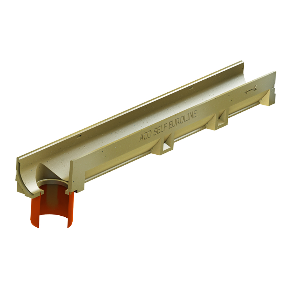 Self Euroline Grating Channel With Bottom Outlet; DN110