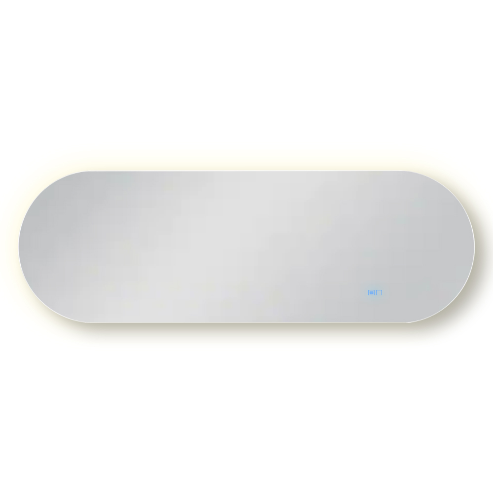 Backlit Mirror With LED Lights + Demister Pad + Touch Control; (150x50)cm