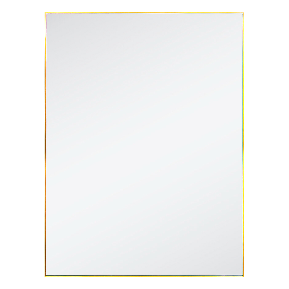 Mirror + Frame; (80x60)cm, Brushed Brass