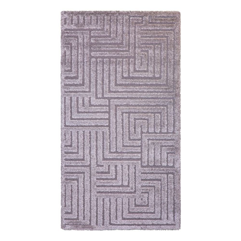 Balta: Cocoon Modern Geometric Pattern Carpet Rug; (80x150)cm, Grey