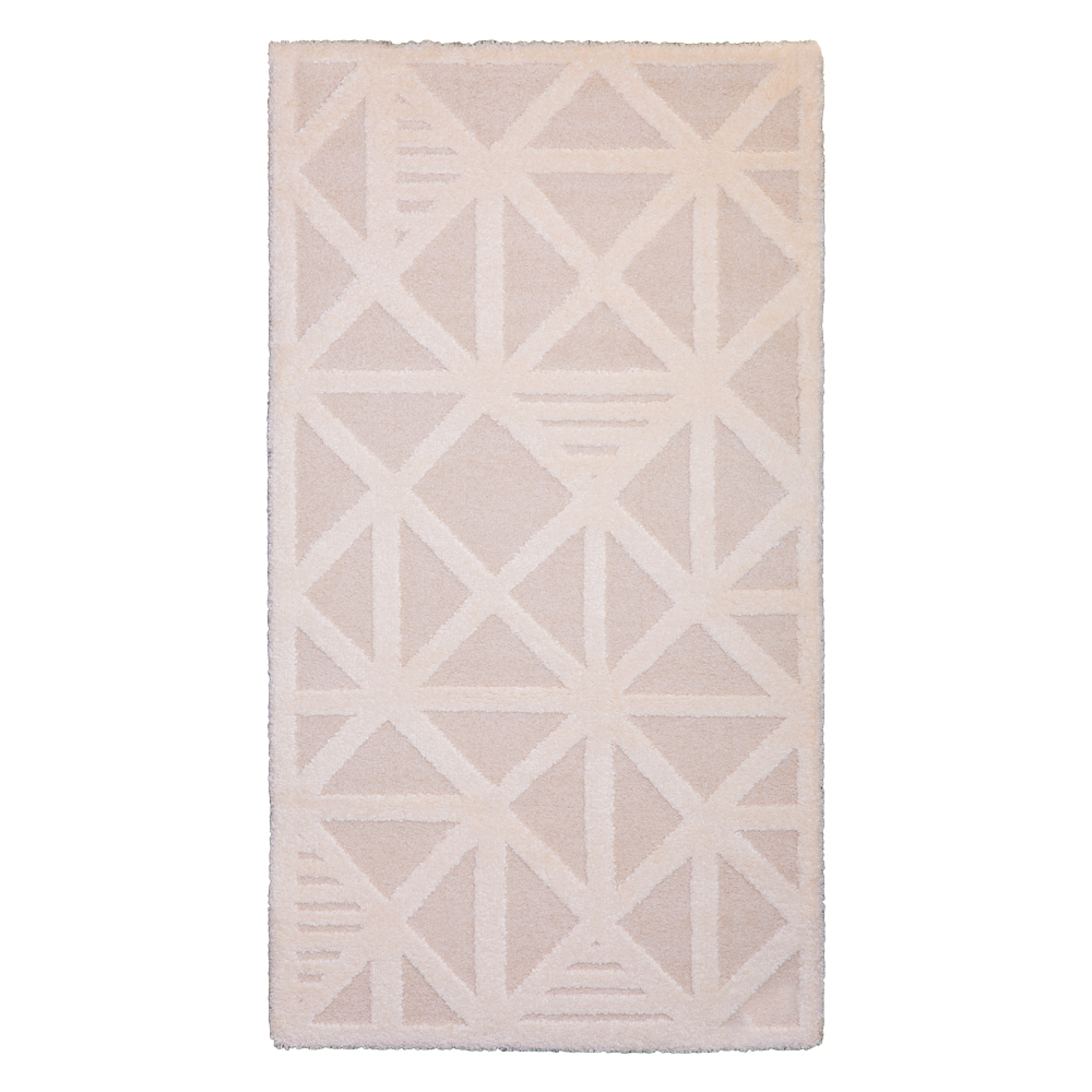 Balta: Cocoon Geometric Abstract Pattern Carpet Rug; (80x150)cm, Beige