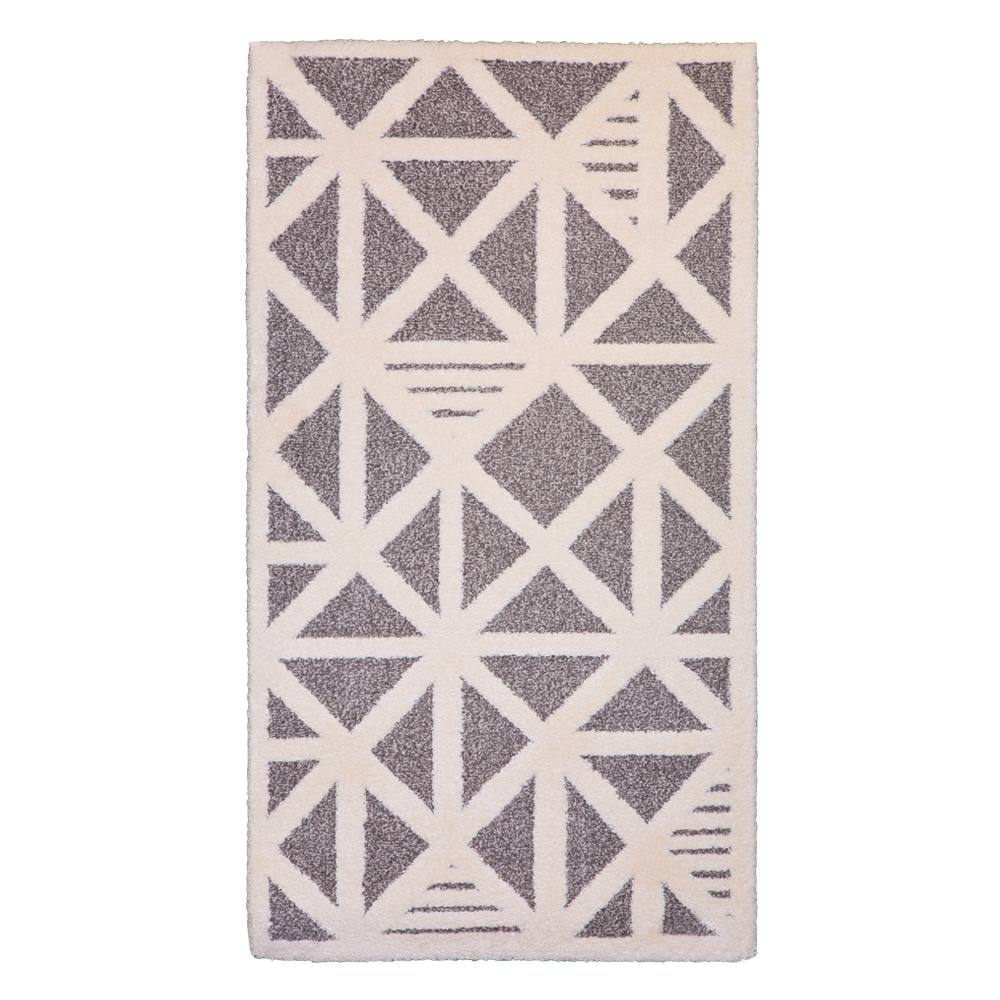 Balta: Cocoon Geometric Abstract Pattern Carpet Rug; (80x150)cm, Grey/White