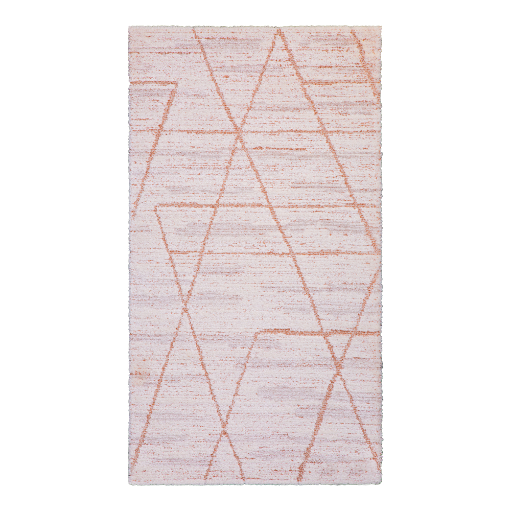 Balta: Cocoon Abstract lines Pattern Carpet Rug; (80x150)cm, Orange/Cream