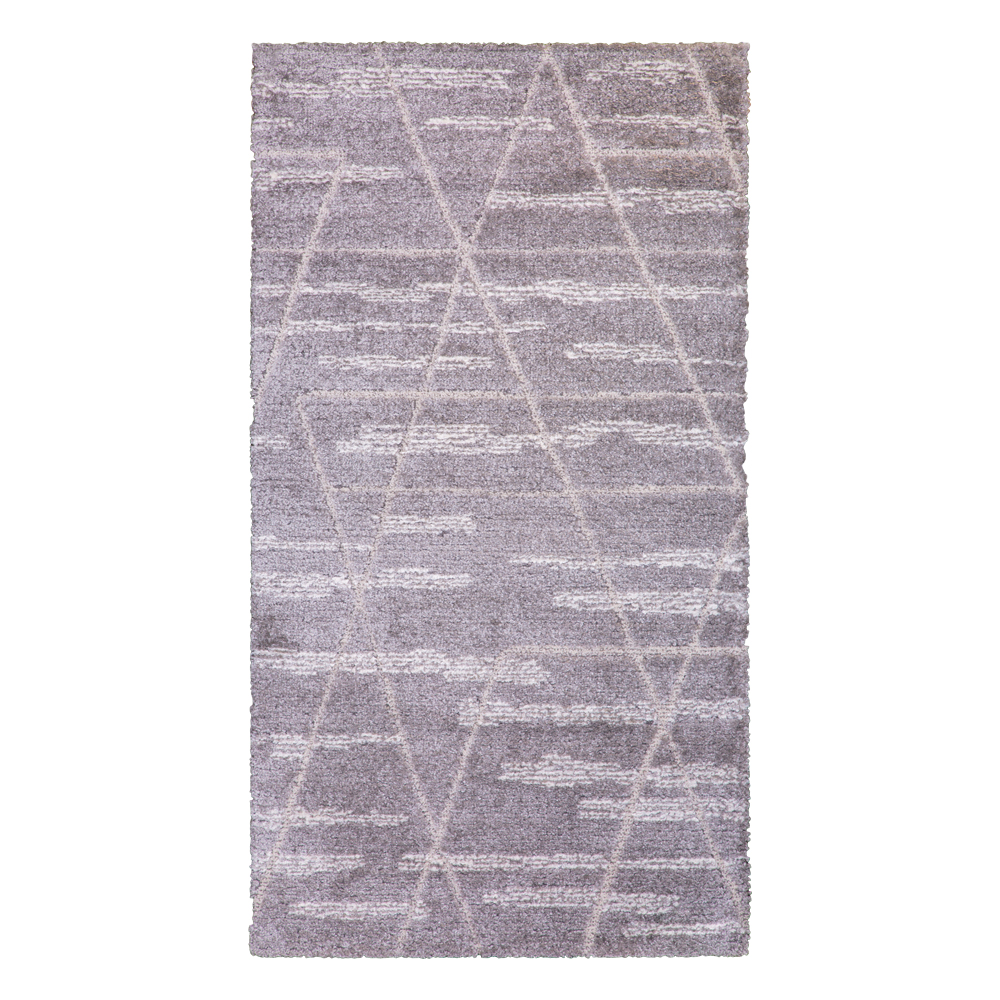 Balta: Cocoon Abstract lines Pattern Carpet Rug; (80x150)cm, Grey