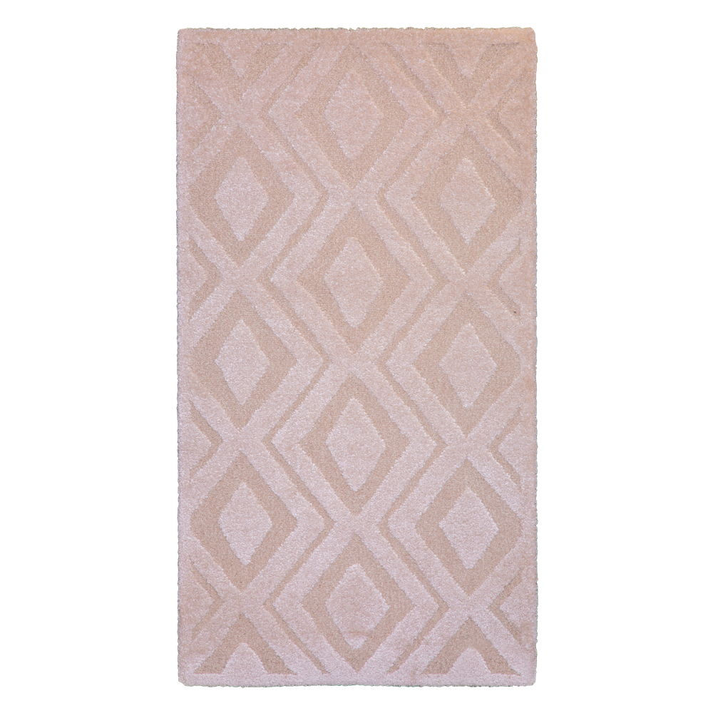 Balta: Cocoon Diamond Trellis pattern Carpet Rug; (80x150)cm, Brown