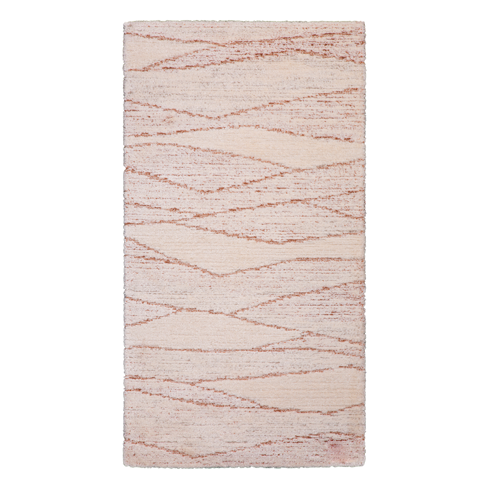 Balta: Cocoon Modern Abstract Pattern Carpet Rug; (80x150)cm, Orange/Cream