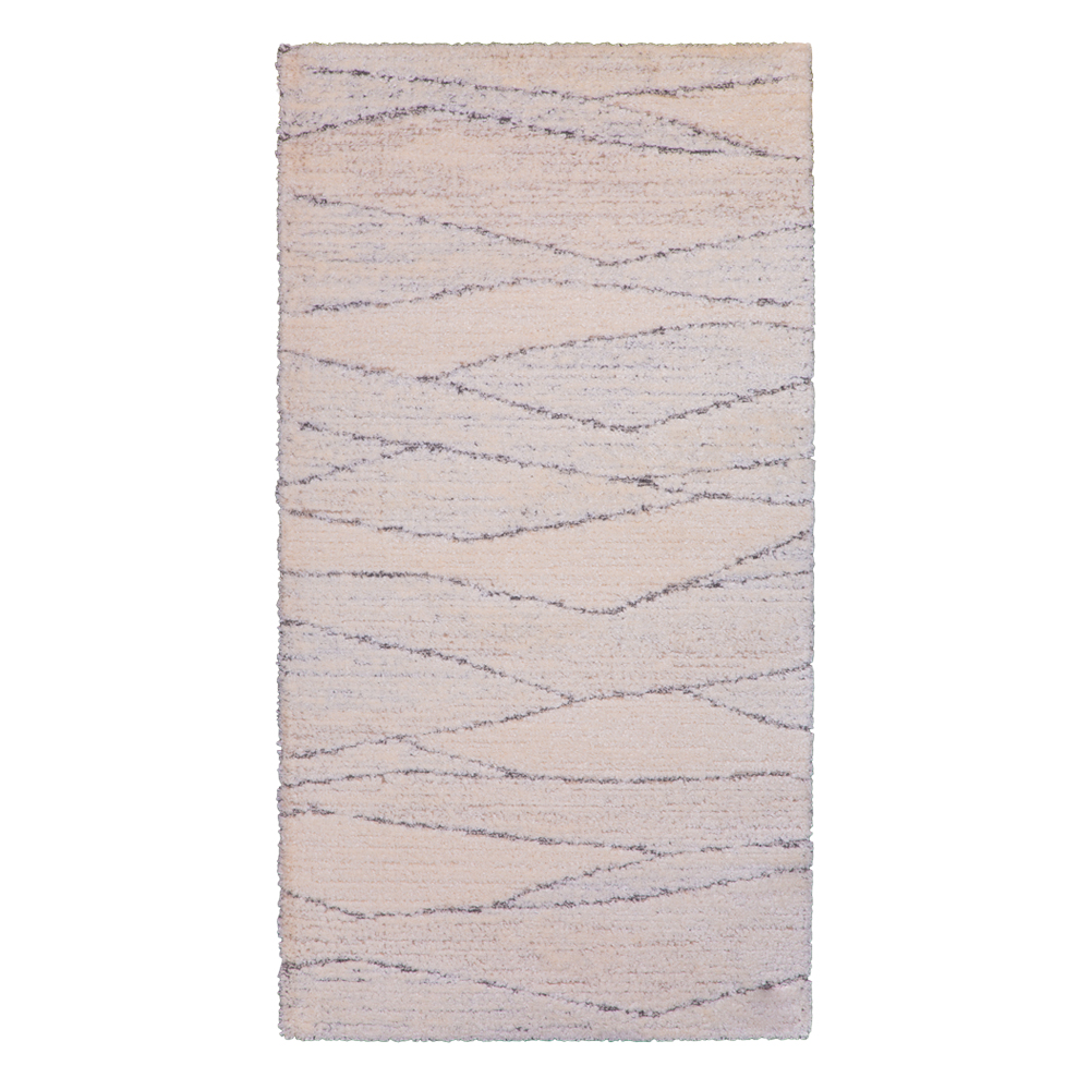 Balta: Cocoon Modern Abstract Pattern Carpet Rug; (80x150)cm, Grey/Cream