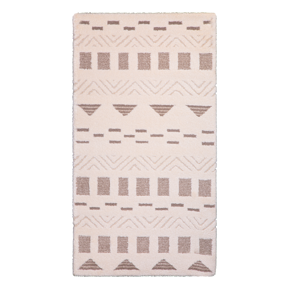 Balta: Cocoon Geometric Shapes Pattern Carpet Rug; (80x150)cm, Beige