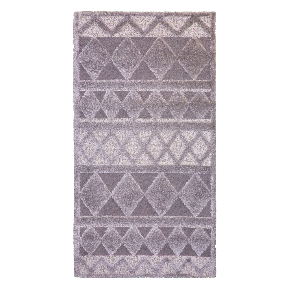 Balta: Cocoon Geometric Diamond Pattern Carpet Rug; (80x150)cm, Grey