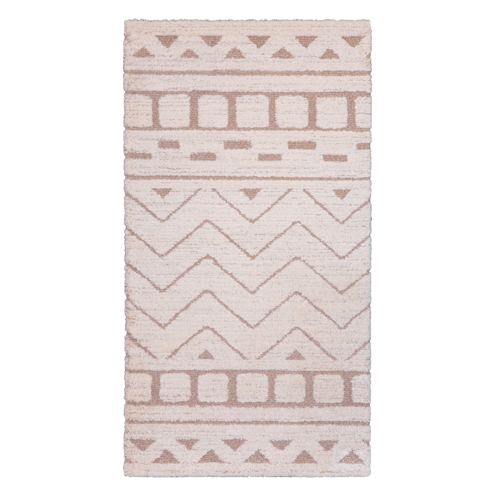 Balta: Cocoon Boho Geometric Pattern Carpet Rug; (160x230)cm, Brown/Cream
