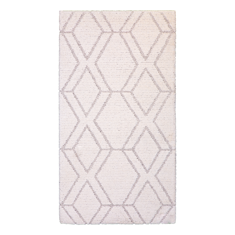 Balta: Cocoon Modern Diamond Trellis Carpet Rug; (160x230)cm, Grey/Cream