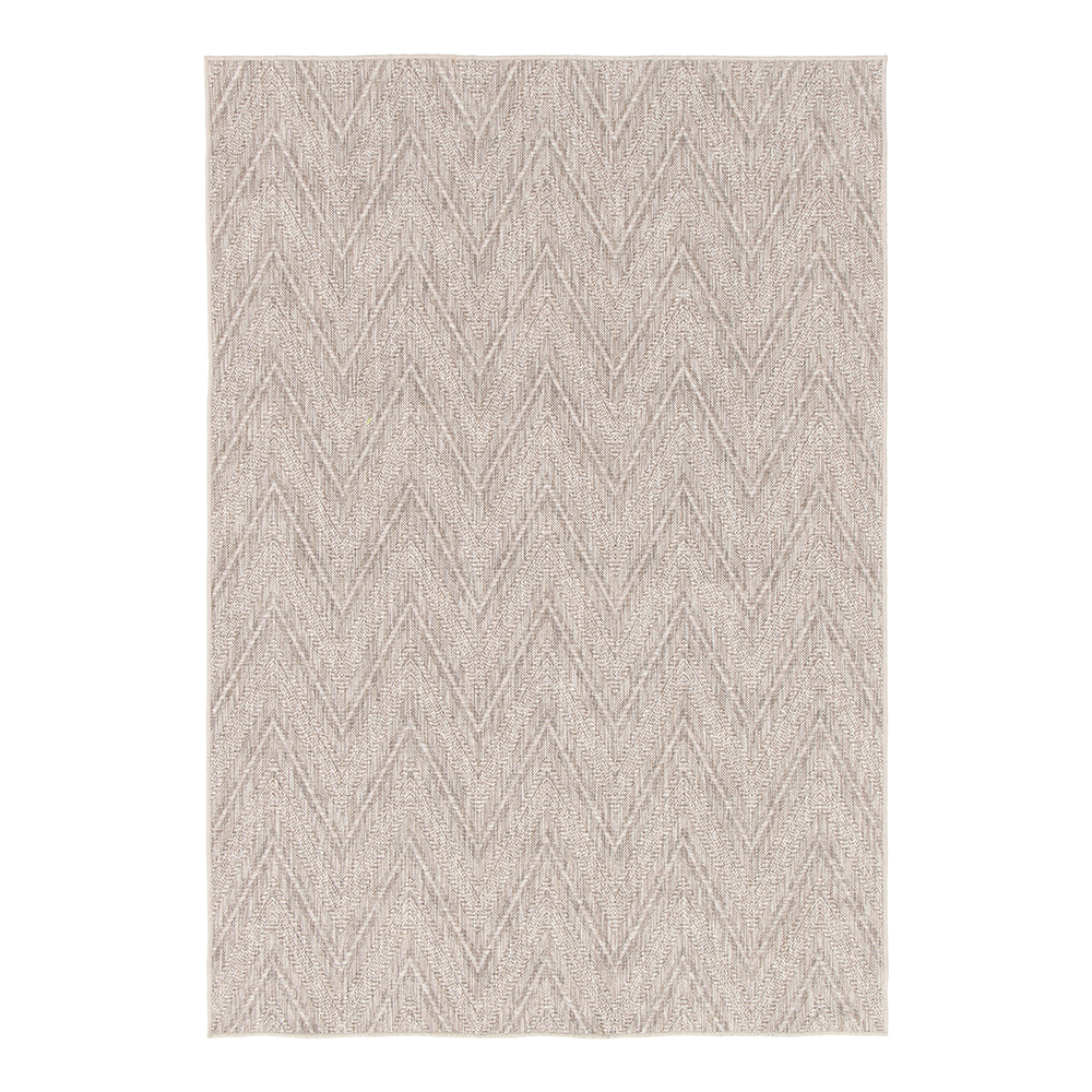 Timber Carpet Rug; (80x150)cm, Light Grey/White/Brown