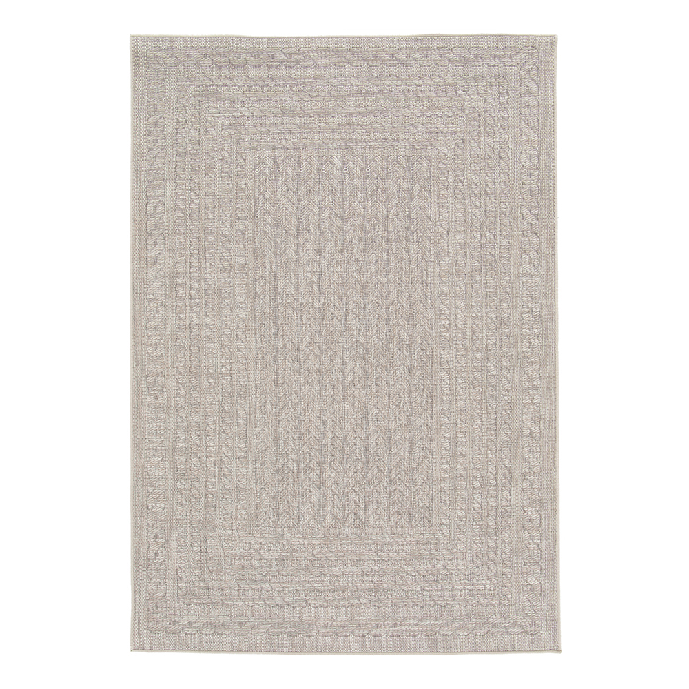 Timber Carpet Rug; (80x150)cm, Light Brown/White