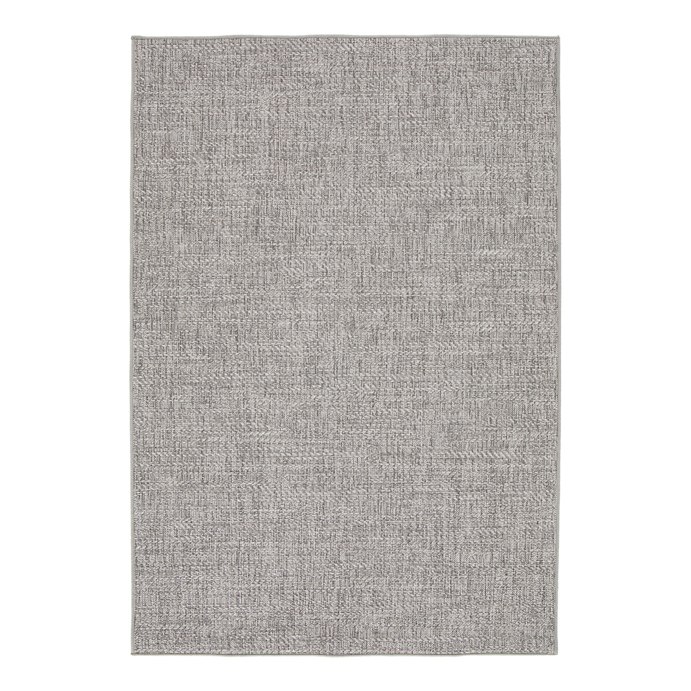 Timber Carpet Rug; (80x150)cm, Light Grey/White