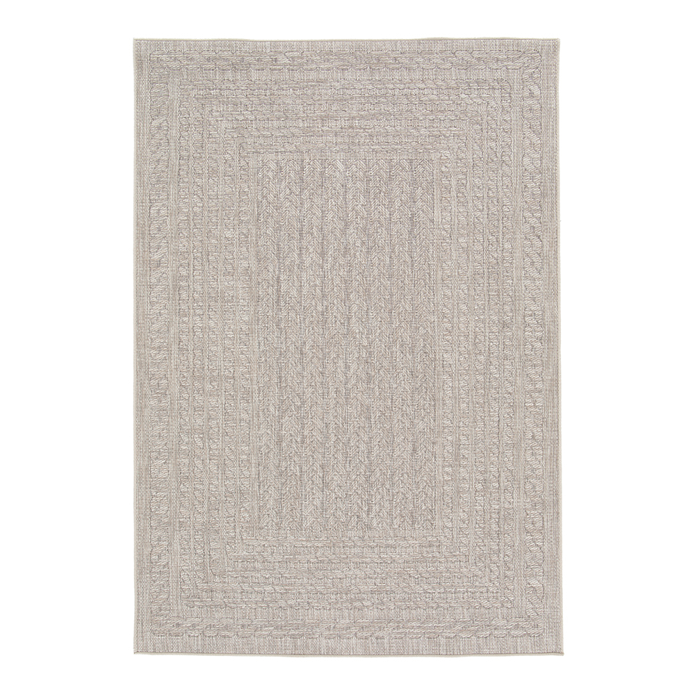 Timber Carpet Rug; (160x230)cm, Light Brown/White
