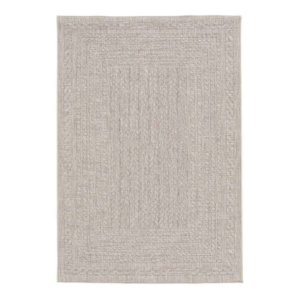 Timber Carpet Rug; (200x290)cm, Light Brown/White