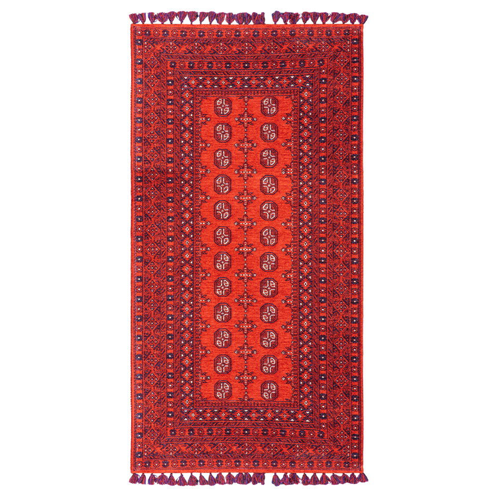 Cizm: Afgan Elephant Foot Design Carpet Rug; (80x150)cm