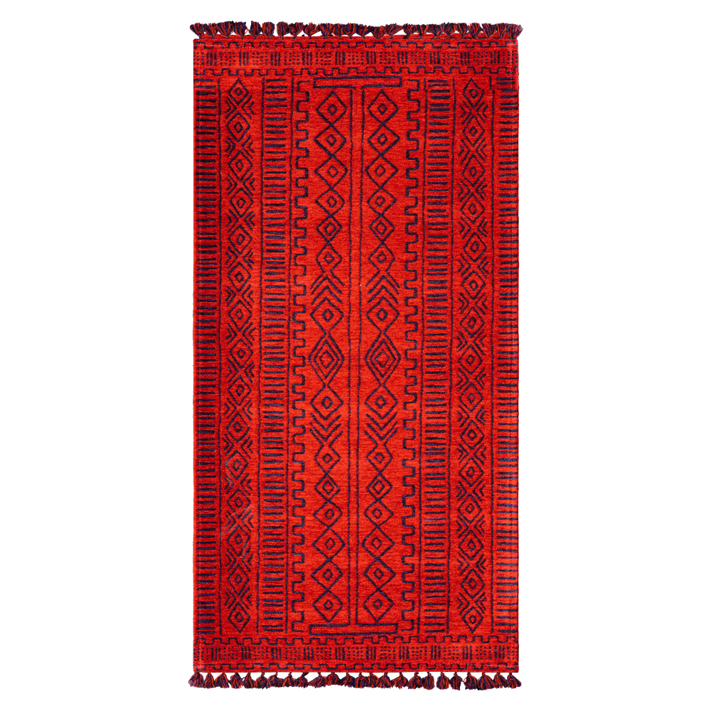 Cizm: Afgan Assymetrical tribal Carpet Rug; (80x150)cm