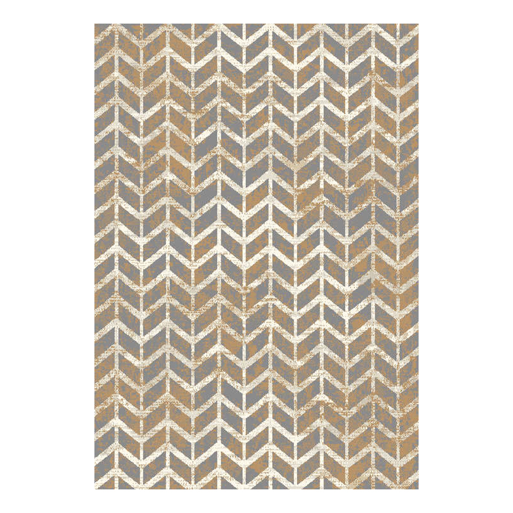 Cornelia 3600 Zigzag Pattern Carpet Rug; (80x150)cm, Brown