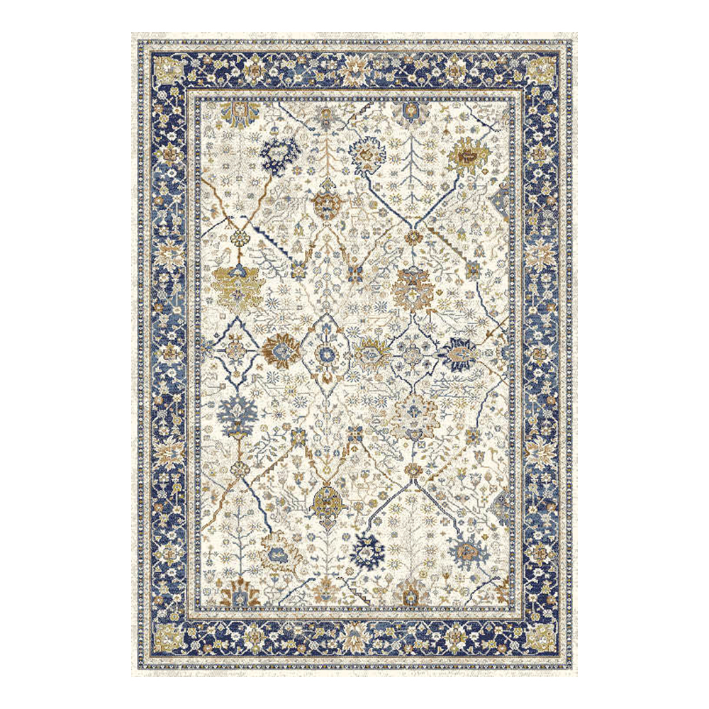 Cornelia 3600 Centered Carpet Rug; (80x150)cm, Grey/Blue