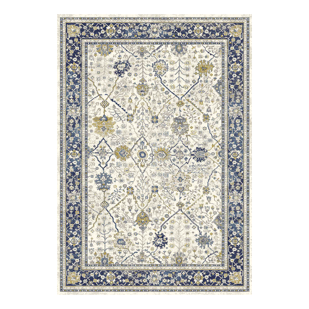 Cornelia 3600 Centered Carpet Rug; (80x150)cm, Grey/Blue