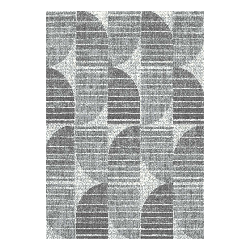 Cornelia 3600 Geometric Pattern Carpet Rug; (80x150)cm, Grey