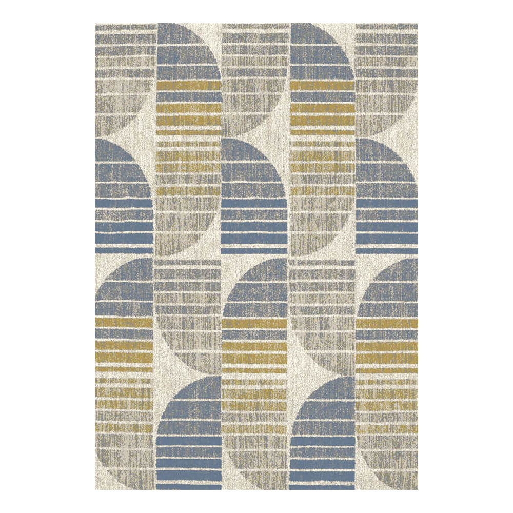 Cornelia 3600 Geometric Pattern Carpet Rug; (160x230)cm, Grey/Blue/Green